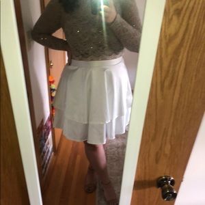 Two Piece ruffle skirt hoco dress